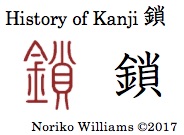 History of Kanji 鎖