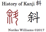 History of Kanji 斜